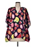 Crosby 100% Polyester Blue Purple Kimono Size M - photo 1