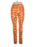Lularoe Print Orange Leggings Size 1X (Tall & Curvy) - photo 1
