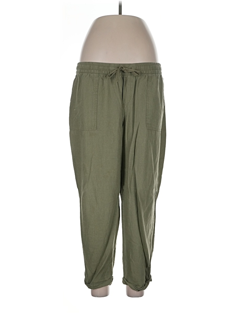 Pre-owned Old Navy Linen Pants In Green