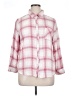 Well Worn 100% Viscose Plaid Pink 3/4 Sleeve Button-Down Shirt Size XL - photo 1