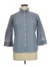 Van Heusen Houndstooth Blue 3/4 Sleeve Button-Down Shirt Size XL - photo 1
