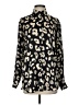 Zara Animal Print Black Long Sleeve Blouse Size XS - photo 1