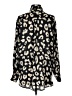 Zara Animal Print Black Long Sleeve Blouse Size XS - photo 2