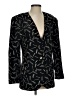 Ann Taylor 100% Silk Print Black Silk Blazer Size 2 - photo 1
