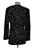 Ann Taylor 100% Silk Print Black Silk Blazer Size 2 - photo 2
