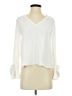 Zara Basic 100% Polyester Ivory Long Sleeve Blouse Size S - photo 1