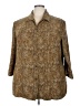 Requirements Animal Print Brown 3/4 Sleeve Blouse Size 3X - photo 1