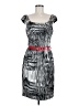 Roulette Graphic Gray Cocktail Dress Size 8 - photo 1