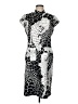 Metrostyle 100% Polyester Graphic Silver Cocktail Dress Size 8 - photo 1