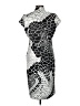 Metrostyle 100% Polyester Graphic Silver Cocktail Dress Size 8 - photo 2
