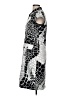 Metrostyle 100% Polyester Graphic Silver Cocktail Dress Size 8 - photo 5