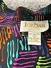 Jordan 100% Polyester Print Black Purple Long Sleeve Blouse Size L - photo 7