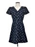 Ann Taylor LOFT Print Blue Casual Dress Size 4 - photo 1