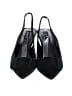 Aqua 100% Leather Black Heels Size 10 - photo 2