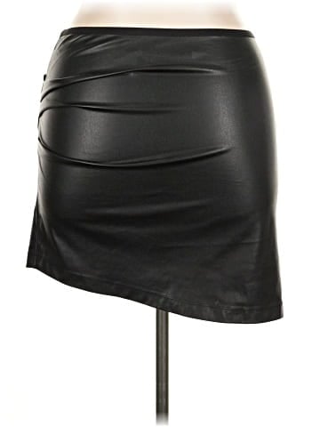 Helmut Lang Faux Leather Skirt (view 2)