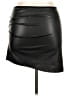 Helmut Lang 100% Polyester Solid Black Faux Leather Skirt Size XL - photo 2