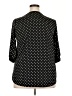 Papermoon Polka Dots Black 3/4 Sleeve Blouse Size 2X - photo 2
