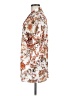 Shein Floral Ivory Short Sleeve Button-Down Shirt Size M - photo 5