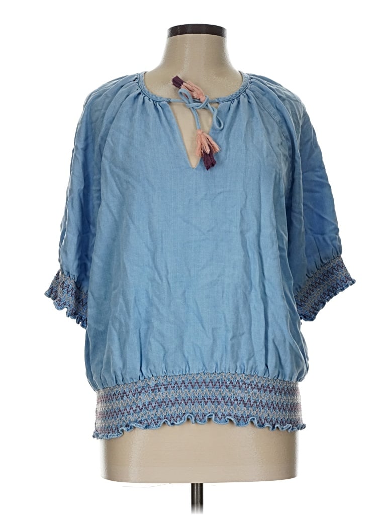 Pre-owned Matilda Jane Short Sleeve Blouse In Blue