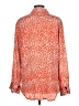 dalia Animal Print Orange Long Sleeve Blouse Size L - photo 2