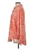 dalia Animal Print Orange Long Sleeve Blouse Size L - photo 5