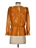 J.Crew 100% Polyester Gold 3/4 Sleeve Blouse Size XXS (estimated) - photo 2