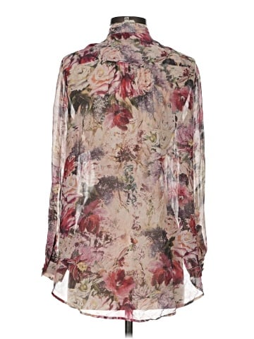 Haute Hippie Long Sleeve Silk Top (view 2)