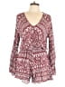 Lily Rain 100% Rayon Paisley Burgundy Romper Size L - photo 1