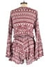 Lily Rain 100% Rayon Paisley Burgundy Romper Size L - photo 2