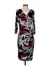 Escada Print Gray Cocktail Dress Size EU 38 / US 8 - photo 1