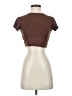 Unbranded 100% Polyester Brown Short Sleeve Turtleneck Size S - photo 1