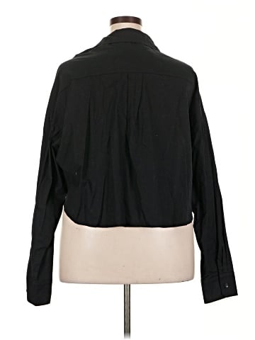 Scoop 3/4 Sleeve Button-Down Shirt (view 2)