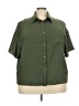 Shein Curve Solid Green Short Sleeve Blouse Size 3X - photo 1