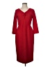 Talbots Solid Red Casual Dress Size 6 - photo 1