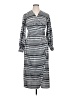 ELOQUII 100% Polyester Houndstooth Gray Black Casual Dress Size 14 - photo 1