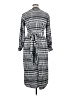 ELOQUII 100% Polyester Houndstooth Gray Black Casual Dress Size 14 - photo 2