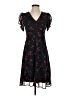 Calvin Klein Floral Black Casual Dress Size 2 - photo 1
