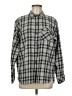 J.Jill 100% Cotton Plaid Gray Long Sleeve Button-Down Shirt Size M - photo 1