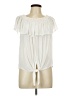Express 100% Rayon Ivory Short Sleeve Blouse Size L - photo 1