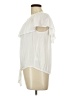 Express 100% Rayon Ivory Short Sleeve Blouse Size L - photo 5