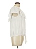 Express 100% Rayon Ivory Short Sleeve Blouse Size L - photo 4