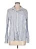 Treasure & Bond Stripes Blue Long Sleeve Button-Down Shirt Size M - photo 1