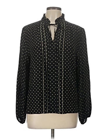 Gerard Darel Long Sleeve Silk Top (view 1)