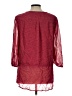 Faded Glory 100% Polyester Burgundy 3/4 Sleeve Blouse Size 12 - 14 - photo 2