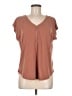 Green Envelope Brown Short Sleeve Top Size M - photo 1