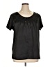 Lee 100% Polyester Black Short Sleeve Blouse Size XL - photo 1
