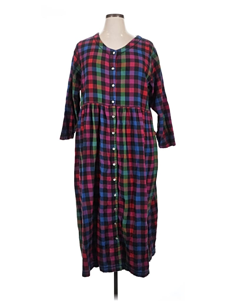 Pre-owned Woman Within Casual Dress In Burgundy