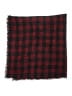 Unbranded Plaid Burgundy Red Scarf One size - photo 2