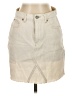 Volcom 100% Cotton Solid Ivory Denim Skirt Size S - photo 1
