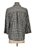 Assorted Brands Houndstooth Gray White 3/4 Sleeve Button-Down Shirt Size S - photo 2